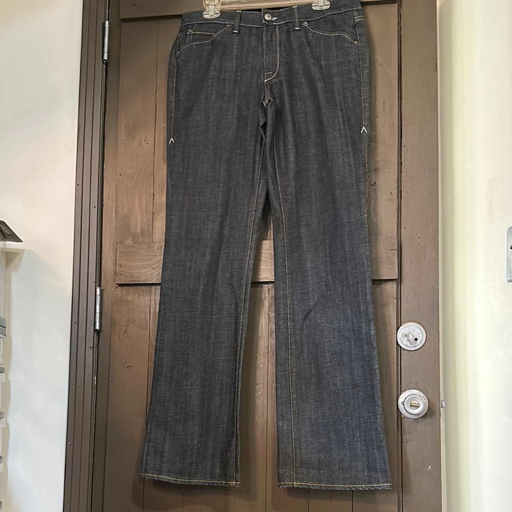 Agave nectar Dark Blue “goddess” relaxed, boot Denim Jeans NWOT
